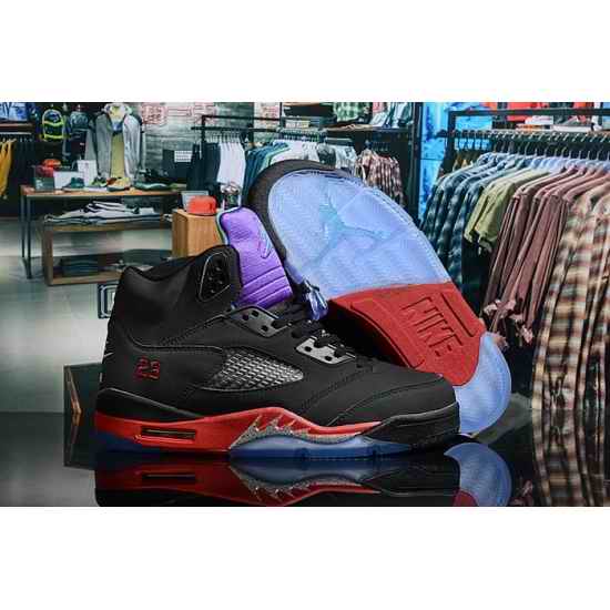 Nike Air Jordan 5 Men Shoes Black Red